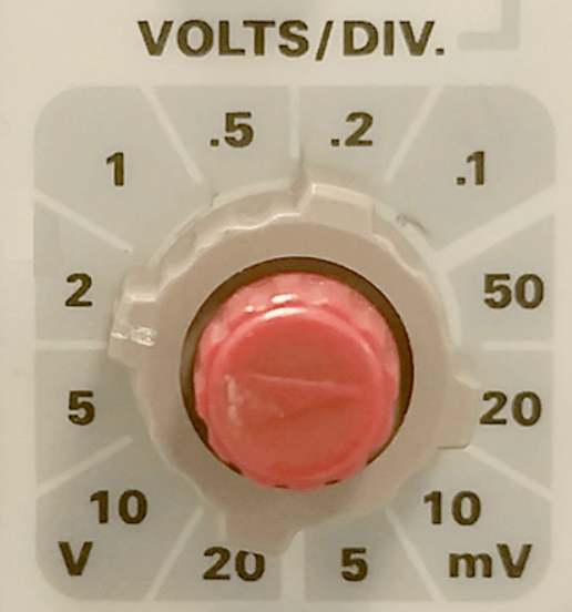 Bouton de réglage de la sensibilité verticale
